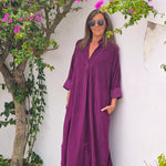 VESTIDO BOMBAZINE LONDON PURPLE