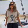 T-SHIRT SKULL TAUPE