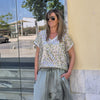 BLUSA ANIMAL PRINT E LANTEJOULAS GREEN