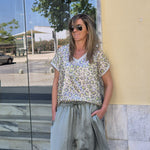 BLUSA ANIMAL PRINT E LANTEJOULAS GREEN