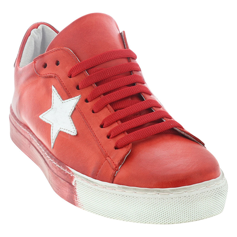 SNEAKERS RED AND SILVER STAR