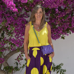 SAIA ANDRIA PURPLE & YELLOW