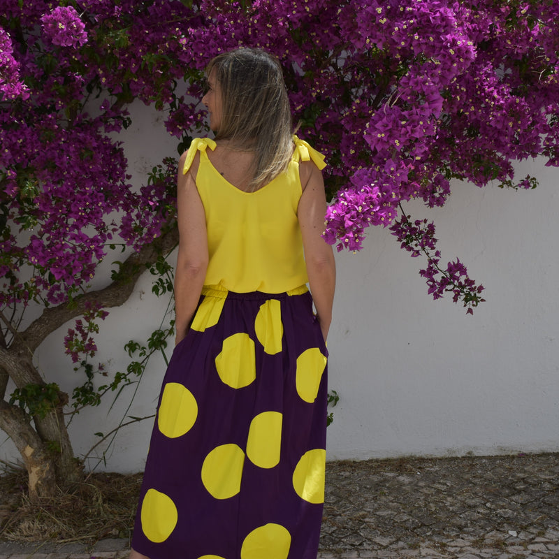 SAIA ANDRIA PURPLE & YELLOW