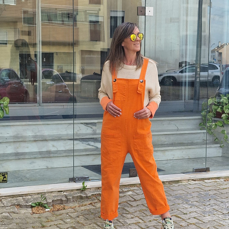 JUMPSUIT DENIM ALFARIM ORANGE
