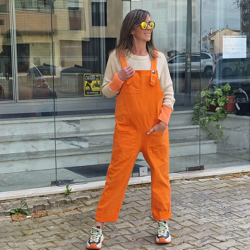 JUMPSUIT DENIM ALFARIM ORANGE