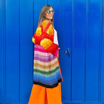 CASACO CROCHET RAINBOW