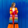 CASACO CROCHET RAINBOW
